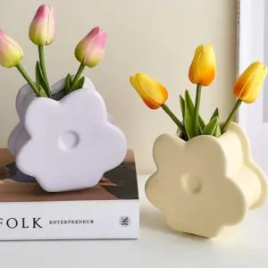 Morandi Pastel Flower Shape Vase - 