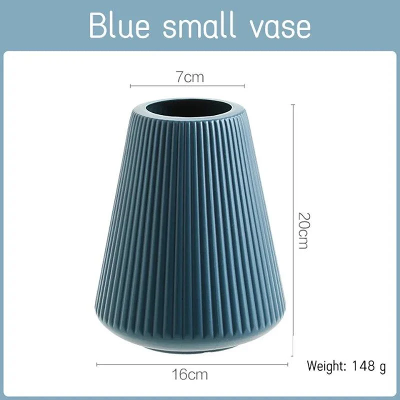 Morandi Plastic Vase: Modern Origami Home Decor -