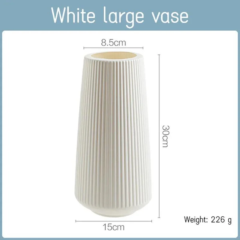 Morandi Plastic Vase: Modern Origami Home Decor -