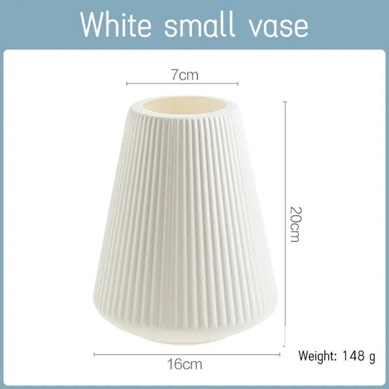 Morandi Plastic Vase: Modern Origami Home Decor -