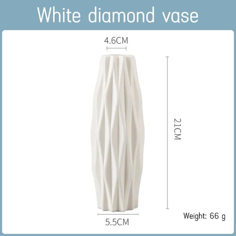 Morandi Plastic Vase: Modern Origami Home Decor -