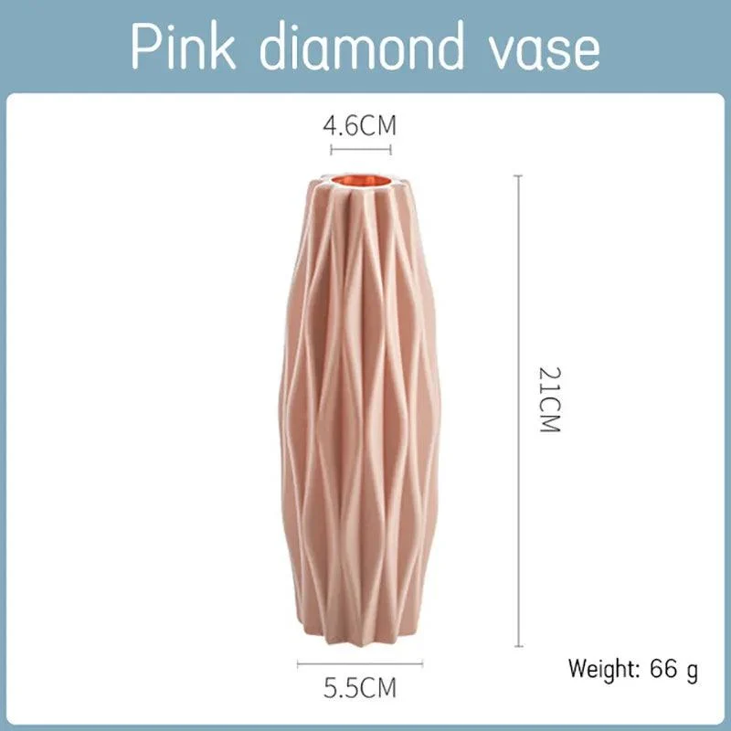 Morandi Plastic Vase: Modern Origami Home Decor -