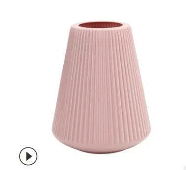 Morandi Plastic Vase: Modern Origami Home Decor -