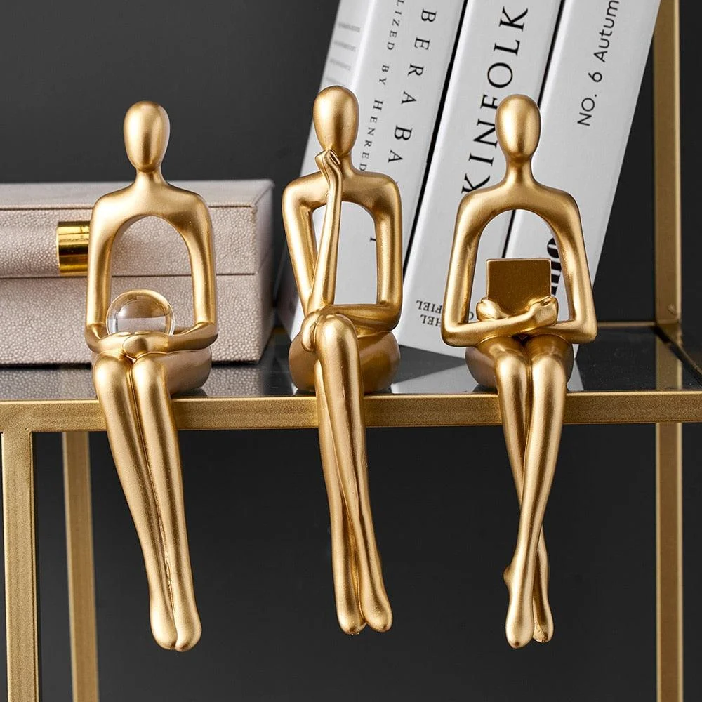 Mordern Figurines Abstract Home Decor Sculpture -