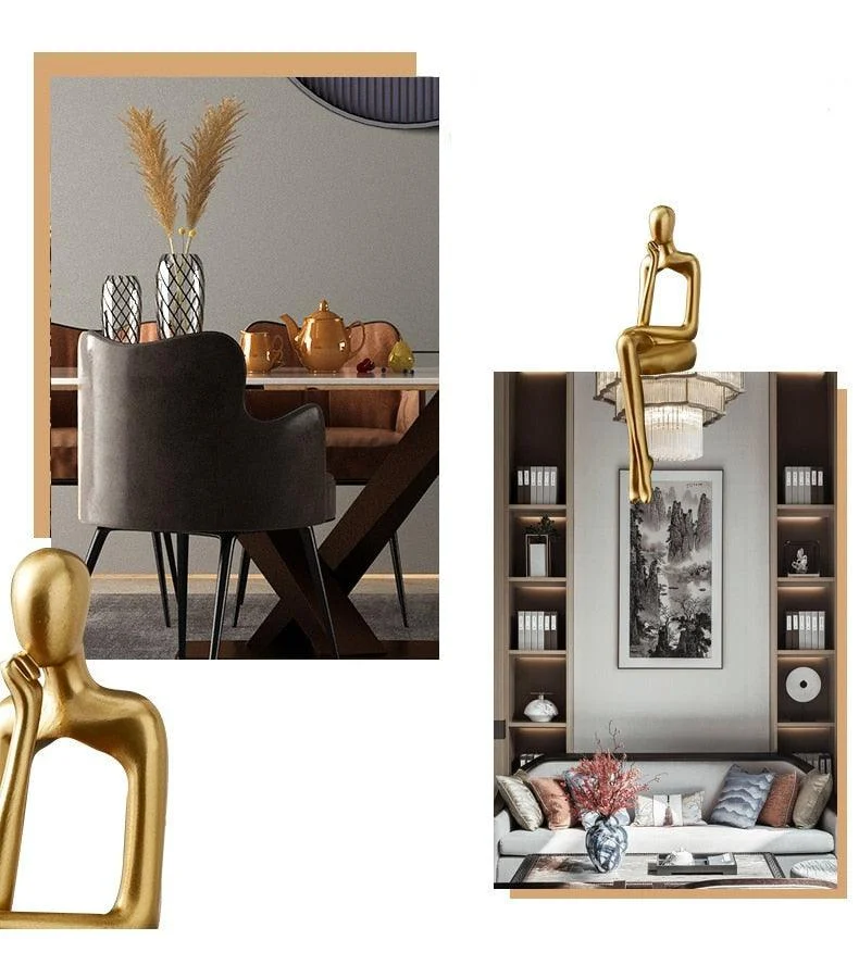 Mordern Figurines Abstract Home Decor Sculpture -