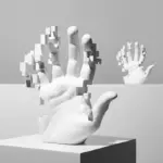 Mosaic Hand Sculpture