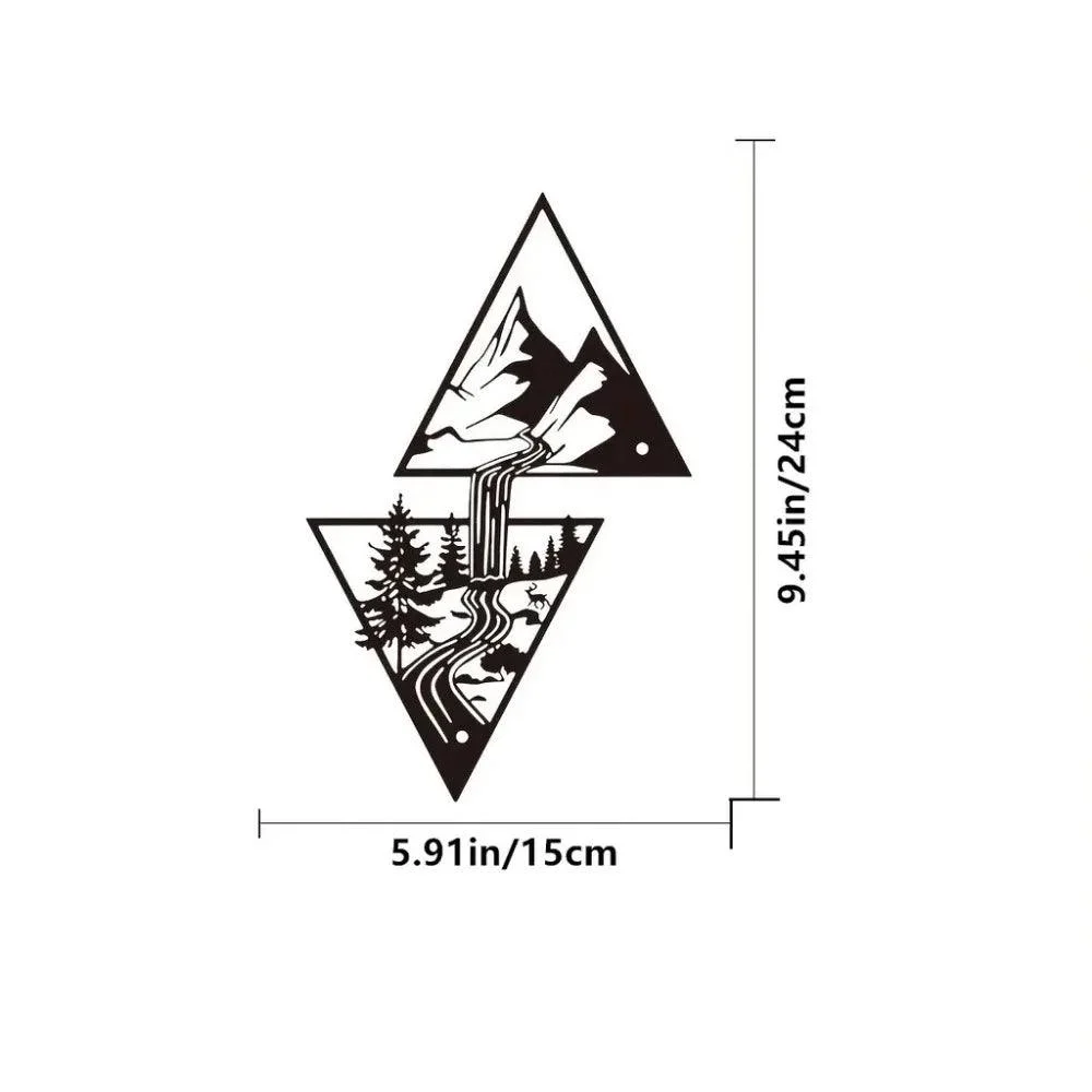 Mountain Scenery Metal Wall Decor - Homeko