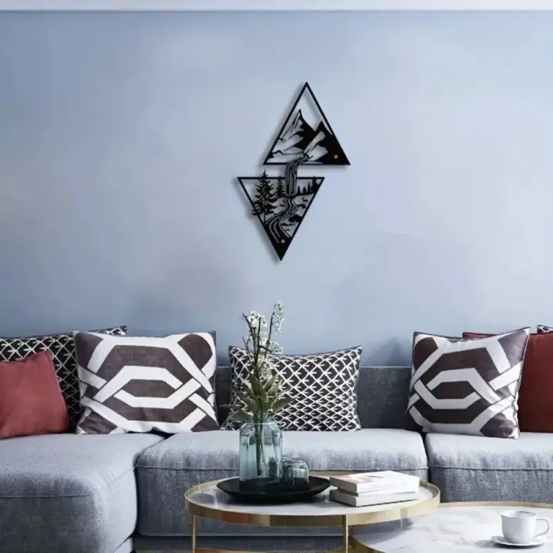 MountainSceneryMetalWallDecor Homeko5