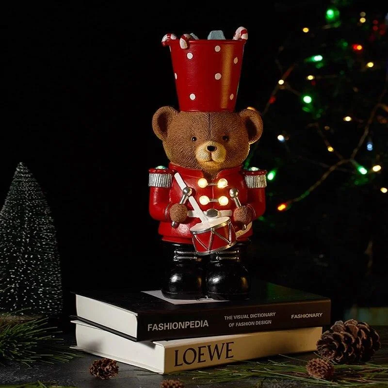 Mr. Cocoa Nutcracker Bear Statue -