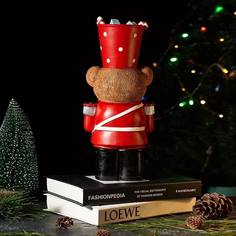 Mr. Cocoa Nutcracker Bear Statue -