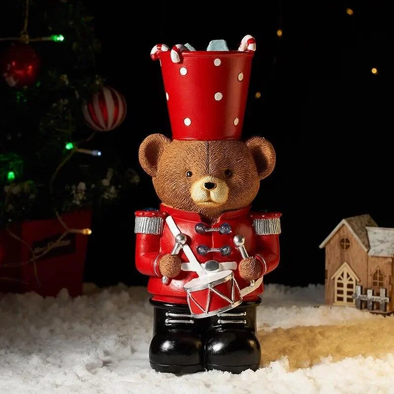 Mr. Cocoa Nutcracker Bear Statue -