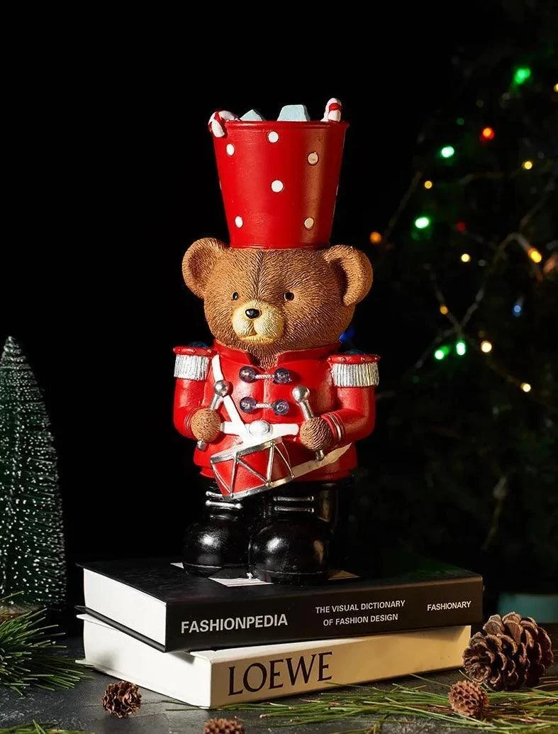 Mr. Cocoa Nutcracker Bear Statue -