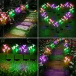 Multi Color Low Voltage SolarPowered Integrated LED Pathway Light Pack