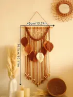 MulticolorLeavesHandWovenWallHanging-Homeko10 MulticolorLeavesHandWovenWallHanging Homeko10