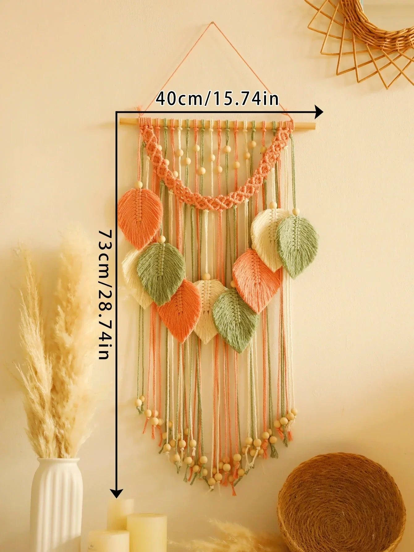 Multicolor Leaves Hand Woven Wall Hanging - Homeko