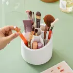 Multifunction 360 Rotating Pen Holder Pencil Makeup Brush Bucket Dust proof Cosmetic Storage Box Compartment Desktop 6a56da06 2094 4780 bdf1 c8565941944d