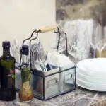 Multiple Usage Wood Handle Handmade Wire Basket Caddy With 4 Galvanized Zin boxes Kitchen Racks Desktop 84b6d3dd 8f25 409d bdcd 7621633ffcbb