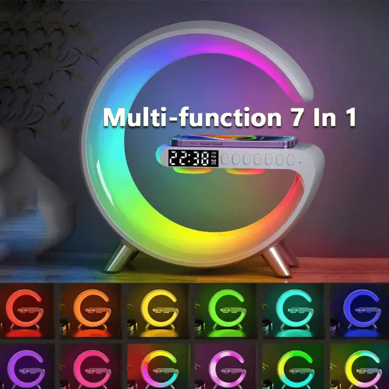 Multipurpose Bluetooth Speaker Lamp Charger Alarm Clock