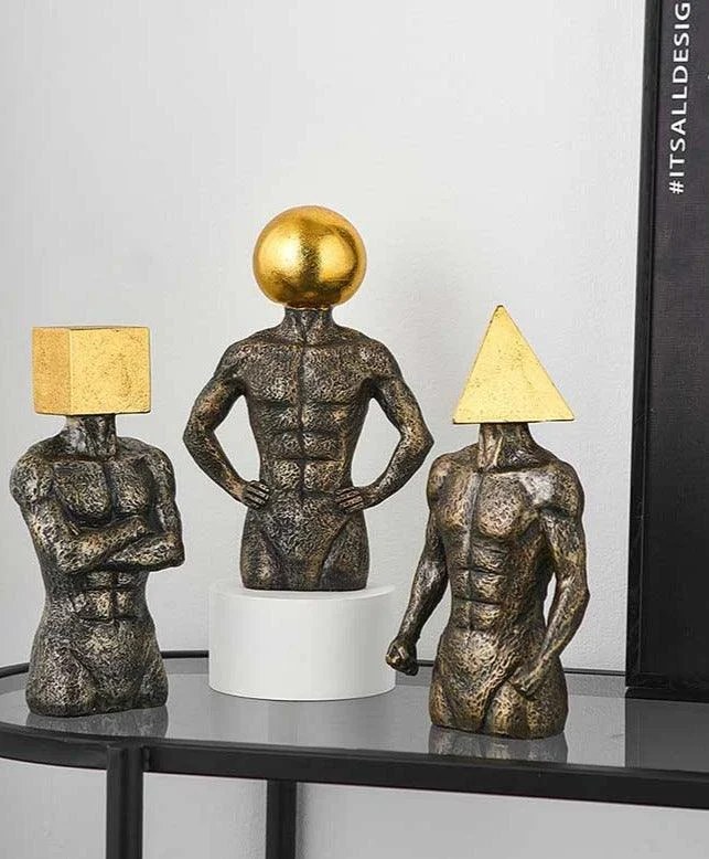 Muscle Man Sculpture Figurines -