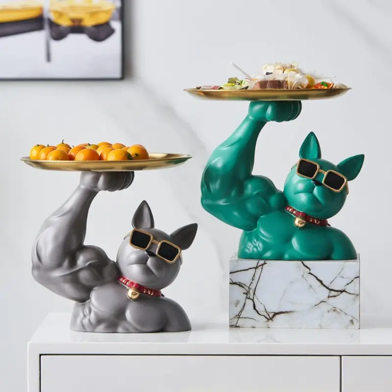 MuscularFrenchBulldogCandyTray Homeko10
