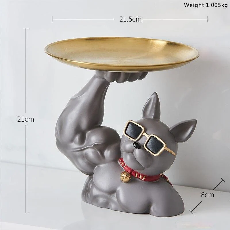 Muscular French Bulldog Candy Tray - Homeko