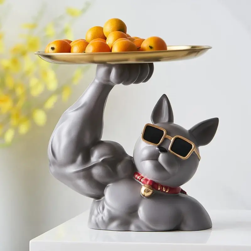 MuscularFrenchBulldogCandyTray Homeko6