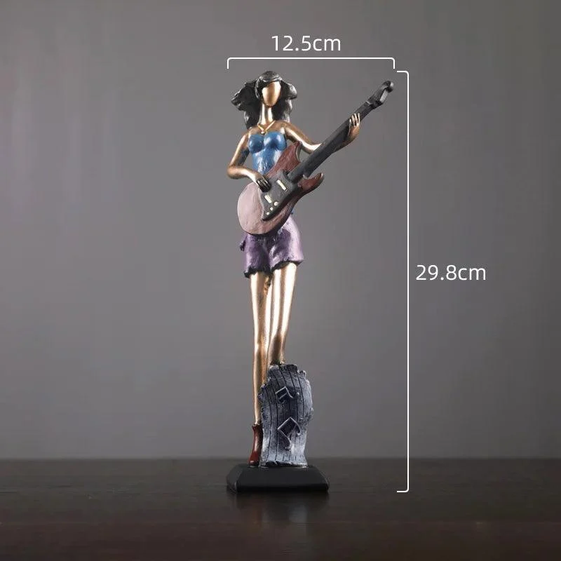 Musical Instrument Figurines Sculpture - Homeko