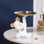 NEW Resin Bear Storage Tray Nordic Creative Figurines Ornaments living room decoration Porch Desk Keys Candy 3a2d57b4 192c 4ec1 8605 9cbdfb63cf66