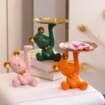 NEW Resin Bear Storage Tray Nordic Creative Figurines Ornaments living room decoration Porch Desk Keys Candy cf437f0b 2cd7 4487 a6e6 7fe88ff7b147