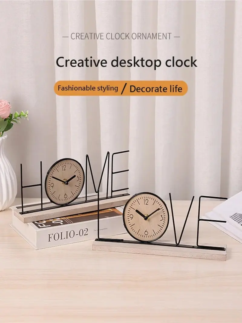 NEW creative clock ornaments Modern minimalist iron alphabet clock Home living room TV cabinet clock decoration.jpg 68c2b4bf cf6b 4db1 8c5b abc5f4c8b34f