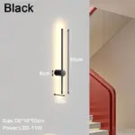 NLyKDimbare Indoor Led Wandlampen Wandverlichtingsarmaturen Voor Slaapkamer Woonkamer Zwart Wit Binnenmuur Schans Voor Gang