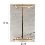 Natural Marble Decorative Serving Tray Decorfaure