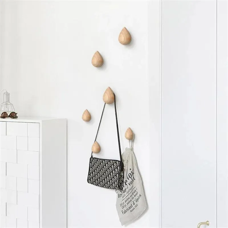 Natural Wood Rain Drop Hanger -