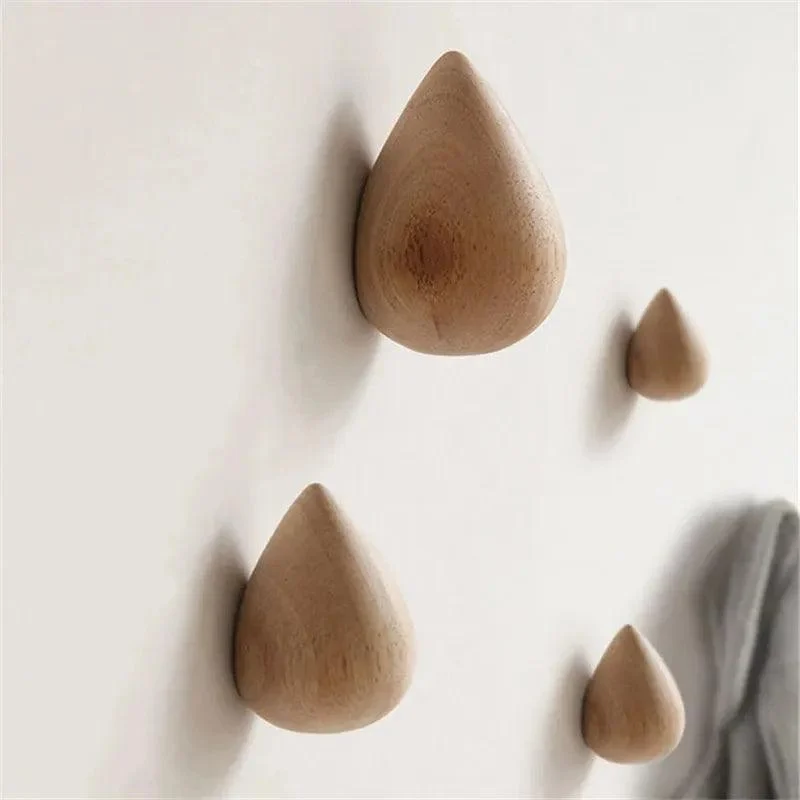 Natural Wood Rain Drop Hanger -