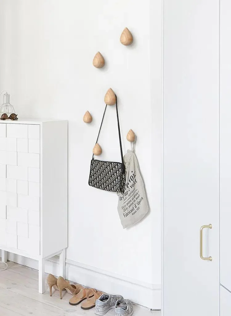 Natural Wood Rain Drop Hanger -