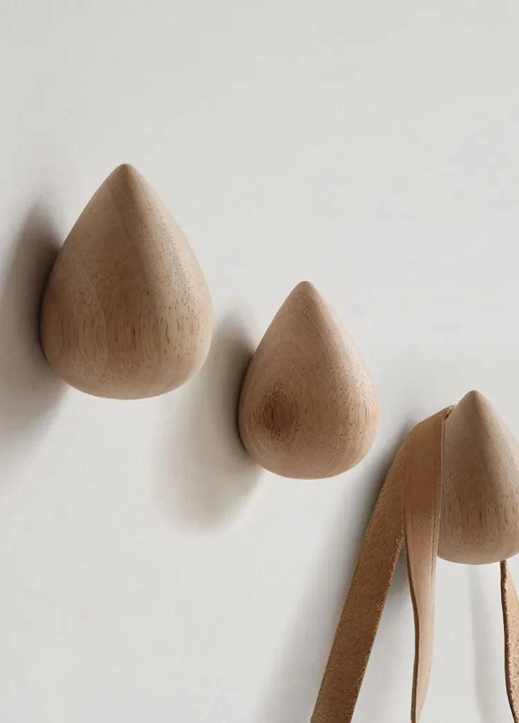 Natural Wood Rain Drop Hanger -