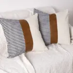 Nautical Faux Leather Cushion Cover