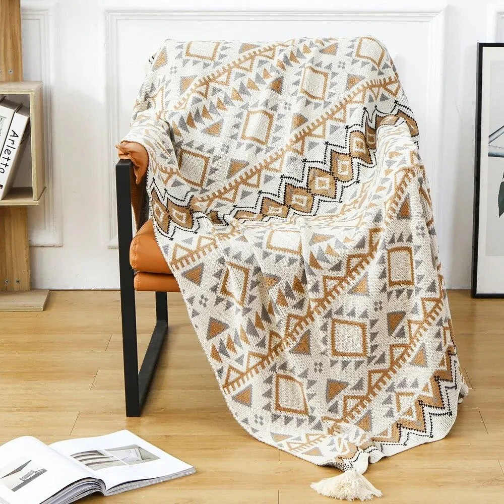 Navajo Style Retro Throw Blanket -