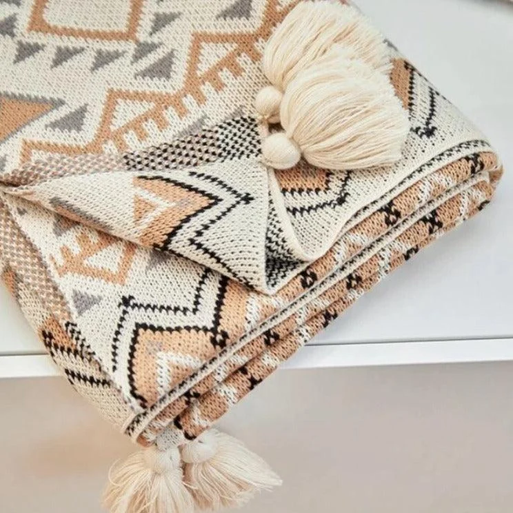 Navajo Style Retro Throw Blanket -