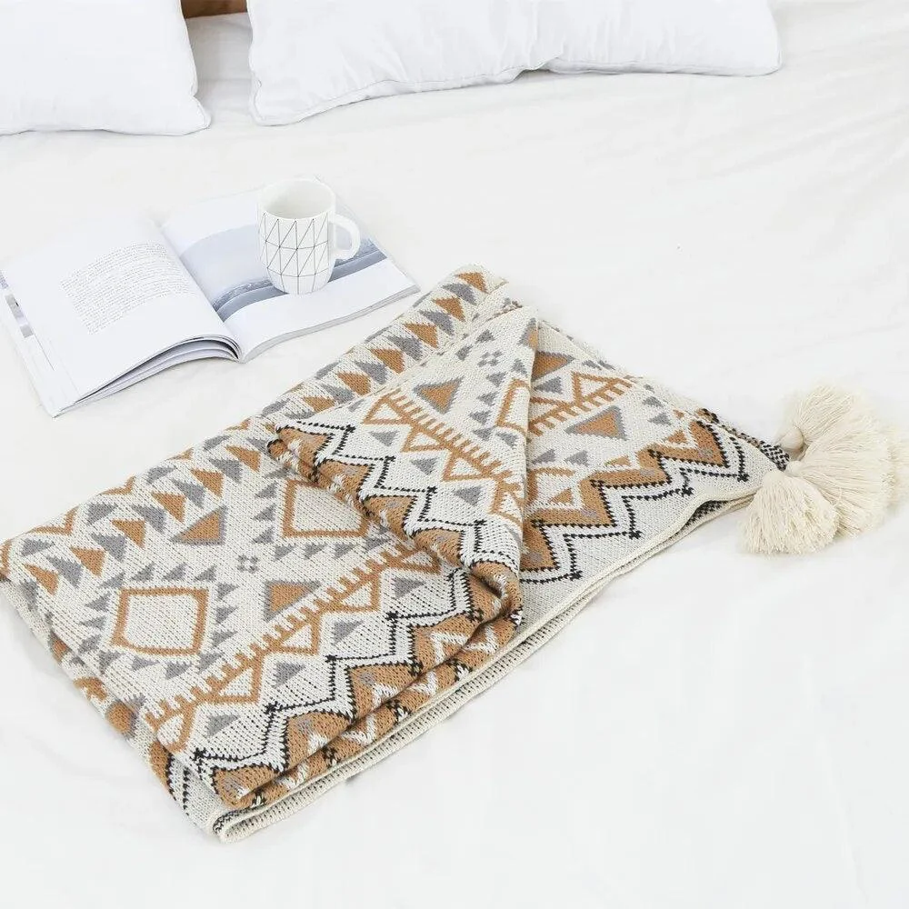 Navajo Style Retro Throw Blanket -