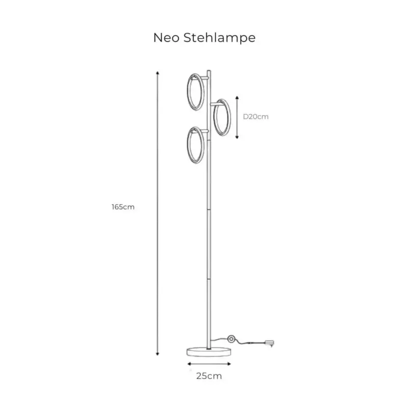 NeoStehlampe ModernesDesignfurstilvolleBeleuchtung19