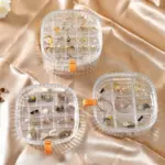 New 3 Tier Jewelry Earrings Holder Case Portable Necklace Ring Storage Box Portable Bracklet Organizer Container 1b42a208 00e6 4ce3 ba86 ae81f1a3da5f