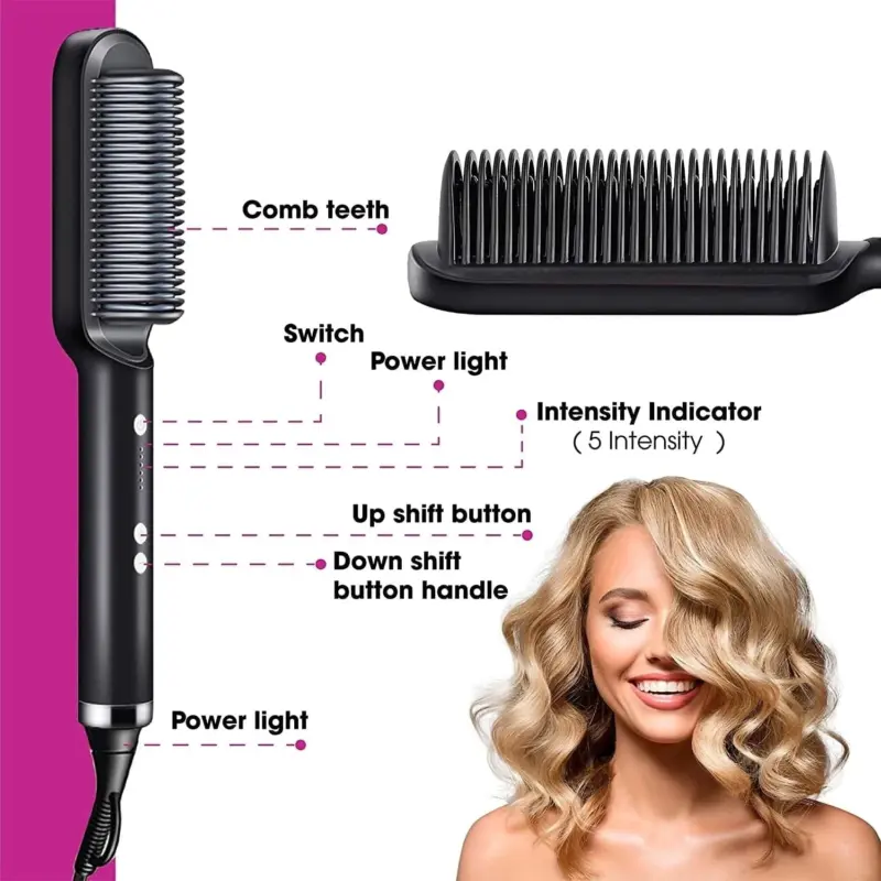 New Hair Straightener Hot Comb Anti scalding Ceramic Hair Curler Multi speed Electric Straightening Comb Curling a7529f01 b114 4f69 a2d1 4ad4afe9eac5