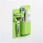 New Mighty Silicone Toothbrush Toothpaste Holder Storage Bathroom Accessories Set Organizer Mirror Shower Creative d5ea1374 bd07 4862 a9b1 8a32c369ef03