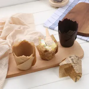 Newspaper Style Baking Cupcake Liner