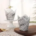 Newspaper Style Baking Cupcake Liner