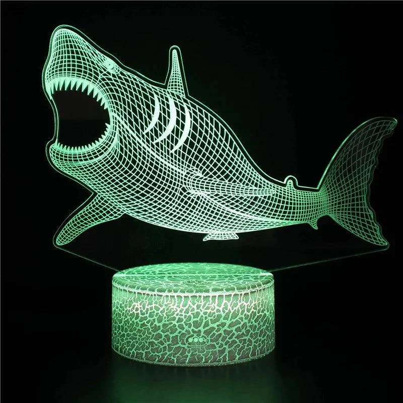 Nighdn Shark 3d Illusie Lamp Baby Nachtlampje Nachtkastje Lamp Kids Room Bureau Decoratie Lampen Verjaardag Cadeau 7e832049 D7e8 41cd 9663 F8935d570a51