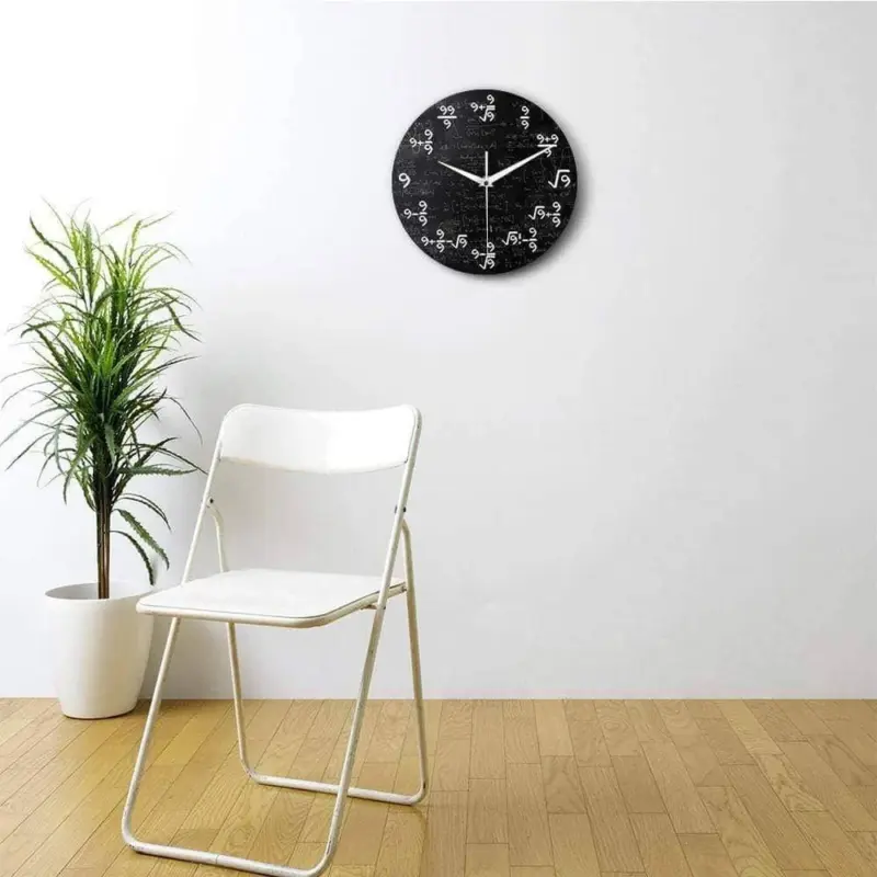 Nines Math Equation Wall Clock Geeky Home Decor