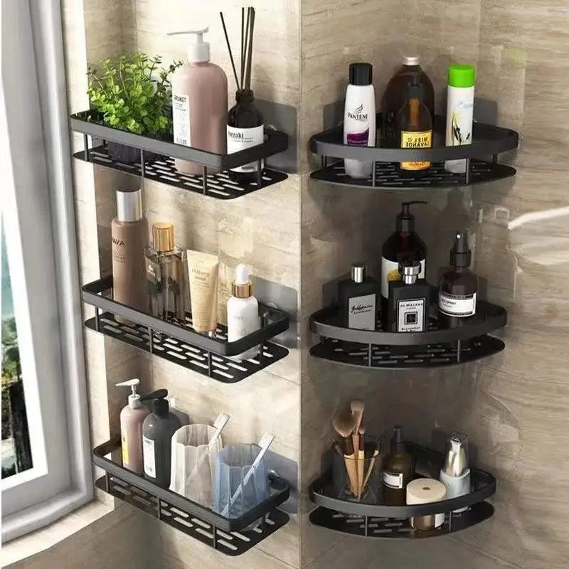 No-Drill Bathroom Corner Shelf: Stylish and Practical Shower Storage Solution -