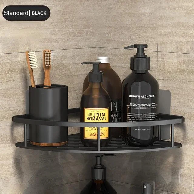 No-Drill Bathroom Corner Shelf: Stylish and Practical Shower Storage Solution -